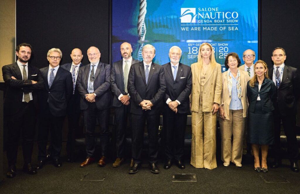 I relatori della conferenza stampa di presentazione del 65esimo Salone Nautico Internazionale di Genova